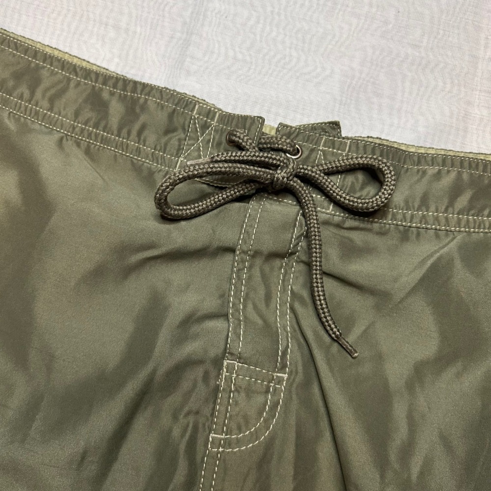 Jamaica Jaxx Swim Trunks Mens Large Olive Green Embroidered Mesh Lined Shorts